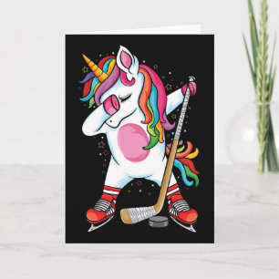 Dabbing Eenhoorn IJshockey Kinderen Jongens Meisje Kaart