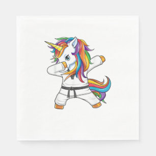 Dabbing eenhoorn karate taekwondo Kinder meisjes m Servet