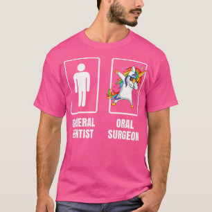 Dabbing eenhoorn mondchirurg chirurg tandarts t-shirt