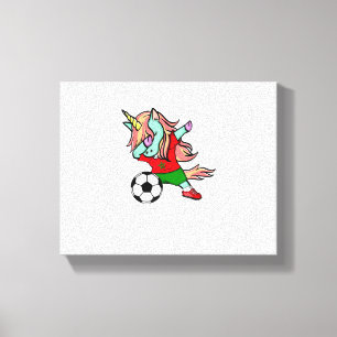 Dabbing Eenhoorn Oktoberfest Dirndl Beierse Kostuu Canvas Afdruk