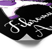 Dabbing eenhoorn Paarse lint fibromyalgie Awarene Poster (Hoek)