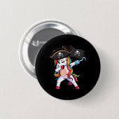 Dabbing Eenhoorn Pirate Girls Kinder Grappige Hall Ronde Button 5,7 Cm (Voorkant /achterkant)