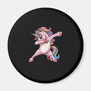 Dabbing Eenhoorn Regenboog Haar Fun Eenhoorn Kinde Magneet