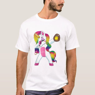Dabbing Eenhoorn Softbal Meisjes Vrouwen T-Shirt