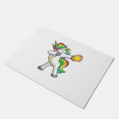 Dabbing Eenhoorn Softbal Speler Grappige Dab Dans Deurmat (Schuin)