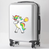Dabbing Eenhoorn Softbal Speler Grappige Dab Dans Sticker (Koffer)