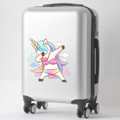 Dabbing Eenhoorn Sticker (Koffer)