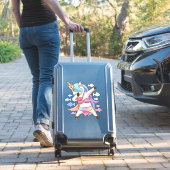 Dabbing Eenhoorn Sticker (Koffer Insitu)