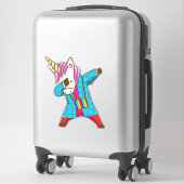 Dabbing Eenhoorn Sticker (Koffer)