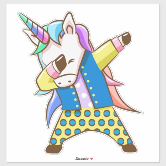 Dabbing Eenhoorn Sticker (Vel)