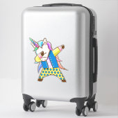 Dabbing Eenhoorn Sticker (Koffer)