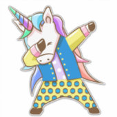 Dabbing Eenhoorn Sticker (Voorkant)