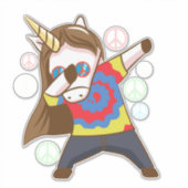 Dabbing Eenhoorn Sticker (Voorkant)