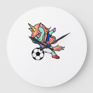 Dabbing Eenhoorn Voetbal IJsland T-Shirt IJslandse Grote Klok