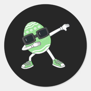 Dabbing Egg Paasdag Leuke Dab Boys Meisjes Kinder Ronde Sticker
