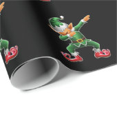 Dabbing Elf Costume-kerstfeestdagen Cadeaupapier (Rol Hoek)