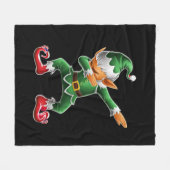 Dabbing Elf Costume-kerstfeestdagen Fleece Deken (Voorkant (Horizontaal))
