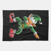 Dabbing Elf Costume-kerstfeestdagen Theedoek (Horizontaal)