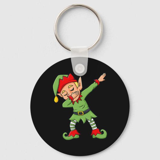Dabbing Elf Fun Christmas Boys Meisjes Kinder Dab  Sleutelhanger (Voorkant)