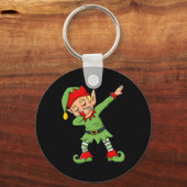 Dabbing Elf Fun Christmas Boys Meisjes Kinder Dab  Sleutelhanger (Voorkant)