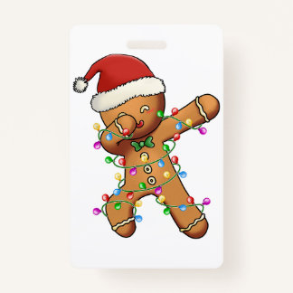 Dabbing Elf kerstboom lampjes uit de kerstfamilie Badge