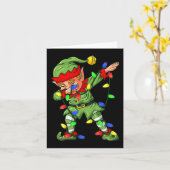 Dabbing Elf kerstboom verlichting jongens Kinder d Kaart (Gele Bloem)