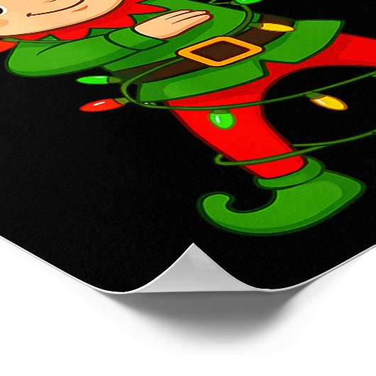 Dabbing Elf Shirt Costume Christmas Squad Men Boy  Poster (Hoek)