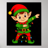Dabbing Elf Shirt Costume Christmas Squad Men Boy  Poster (Voorkant)