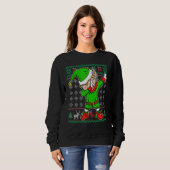 Dabbing Elf Ugly KerstSweater Funny Holiday Trui (Voorkant volledig)