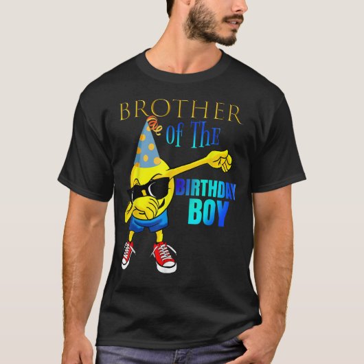 Dabbing Emoji BROTHER of Birthday Boy Party Outfit T-shirt (Voorkant)