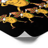 Dabbing-feestje Kerst Taco Grappig Dab-cadeau  Poster (Hoek)