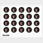 Dabbing Firecracker Funny 4th of July Boys Kinder Ronde Sticker (Vel)