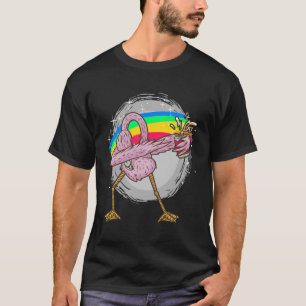 Dabbing Flamingo Beer Drink vogelpest T-shirt
