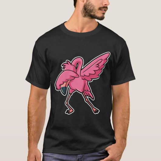 Dabbing Flamingo Dab Funny Gift T-shirt (Voorkant)