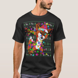 Dabbing Fo Fairy Lights Ugly Christmas Sweater Cos T-shirt