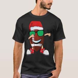 Dabbing Football Ball Santa Hat Sunbril Chris T-shirt