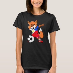 Dabbing Fox Filippijnen Soccer Fans Jersey Flag Fo T-shirt