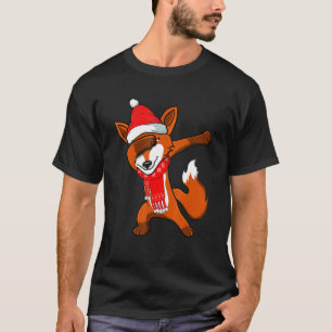 Dabbing Fox Funny Kerstkostume Party Cute Xma T-shirt