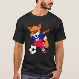 Dabbing Fox Haiti Soccer Fans Jersey Haitian Footb T-shirt