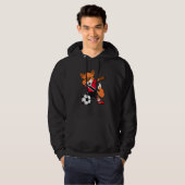 Dabbing Fox Trinidad en Tobago Soccer Fans Jersey Hoodie (Voorkant volledig)