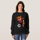 Dabbing Fox Trinidad en Tobago Soccer Fans Jersey Trui (Voorkant volledig)