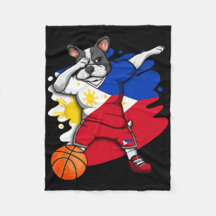 Dabbing Franse Bulldog De Filipijnen Sketll Fan Fleece Deken