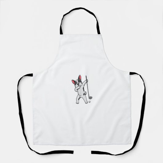 Dabbing Franse Bulldog Golfen Frenchie Dog Dab Go Schort (Voorkant)
