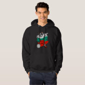 Dabbing French Bulldog Bulgaria Volleyball Fan Jer Hoodie (Voorkant volledig)