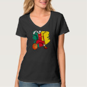 Dabbing French Bulldog Cameroon Basketball Fan Jer T-shirt (Voorkant)