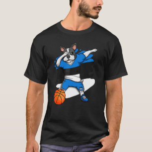 Dabbing French Bulldog Estonia Basketball Fan Jers T-shirt