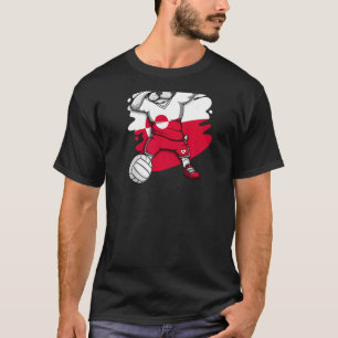 Dabbing French Bulldog Groenland Volleyball Fan Je T-shirt