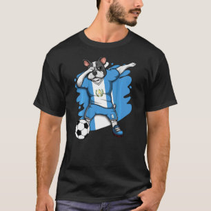 Dabbing French Bulldog Guatemala Soccer Fan Jersey T-shirt