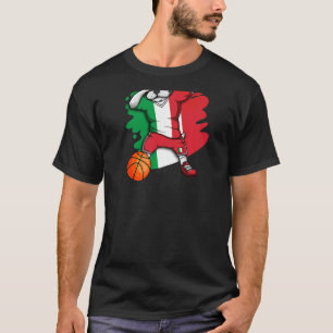 Dabbing French Bulldog Italië Basketball Fan Jerse T-shirt