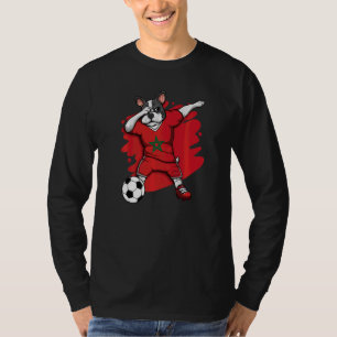 Dabbing French Bulldog Marokko Soccer Fans Jersey T-shirt